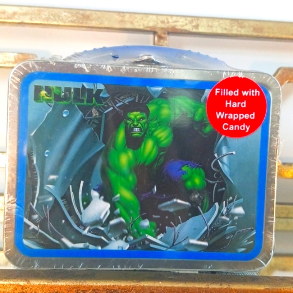 MARVEL Hulk Lunchbox by THE TIN BOX COMPANY©️2003,5.5×4×3, Green Multi.